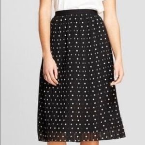 Polka Dotted Over the Knee Skirt